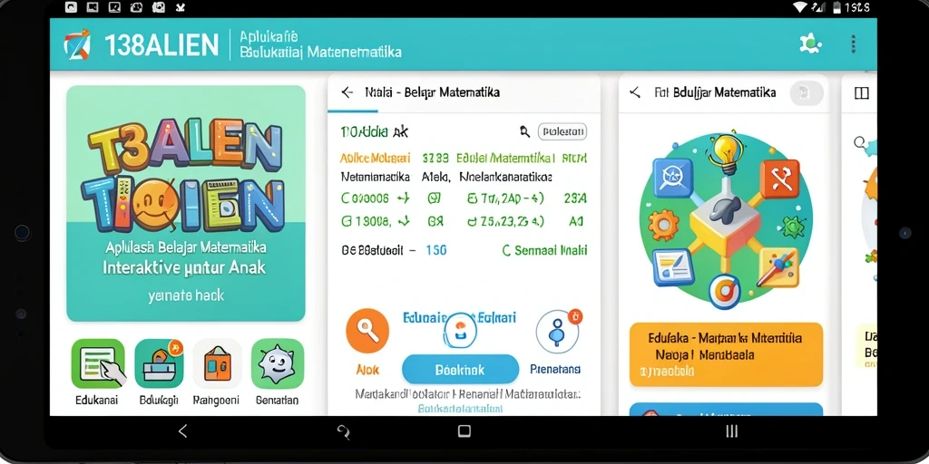 Tampilan antarmuka 138ALIEN yang interaktif untuk belajar matematika.