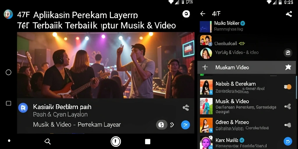 Antarmuka aplikasi 47F dengan fitur Perekam Layar yang lengkap.