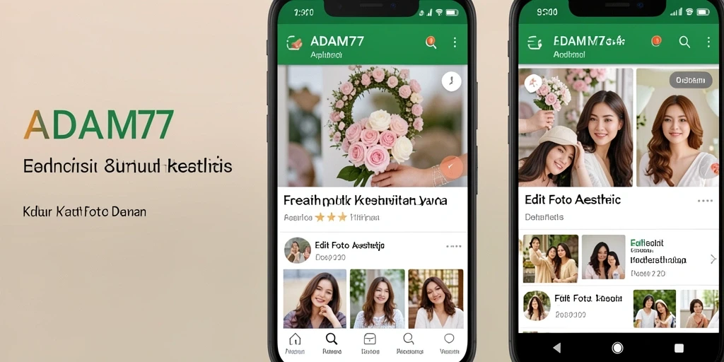 Tampilan antarmuka ADAM77 yang memudahkan pengeditan foto aesthetic.