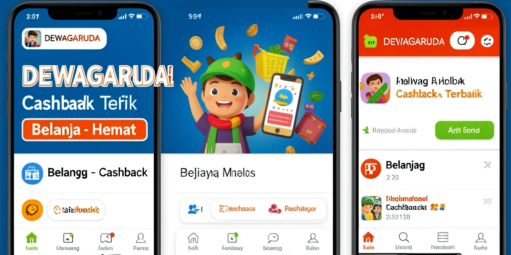 Antarmuka DEWAGARUDA menampilkan fungsi Cashback dengan jelas.