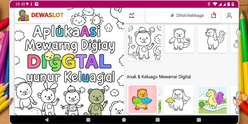 Antarmuka DEWASLOT yang menarik dan ramah anak.
