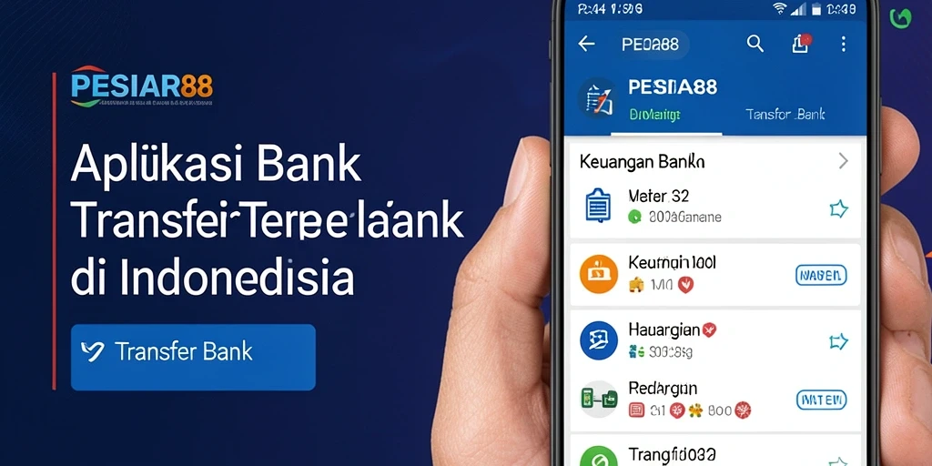 Screenshot antarmuka PESIAR88 yang menunjukkan fitur Transfer Bank.