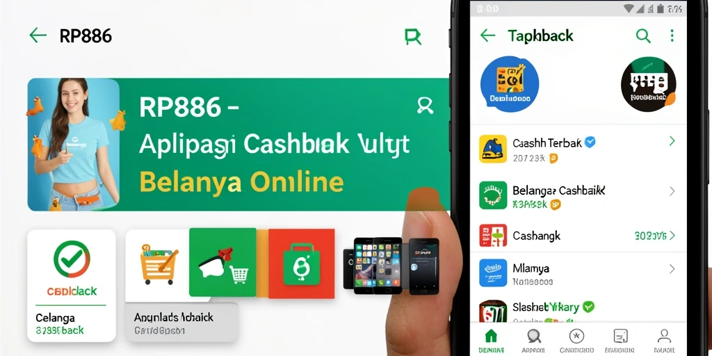 Tampilan antarmuka RP886 yang intuitif untuk Cashback.