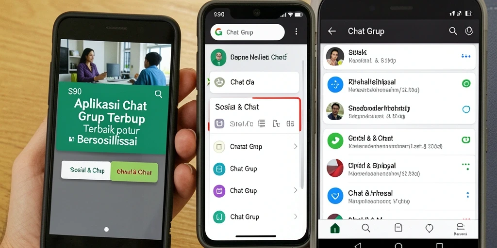 Tampilan antarmuka S80 menunjukkan fitur Chat Grup yang menarik.