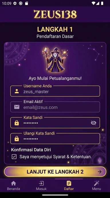 Panduan Registrasi Akun Baru zeus138 untuk Pengguna Android